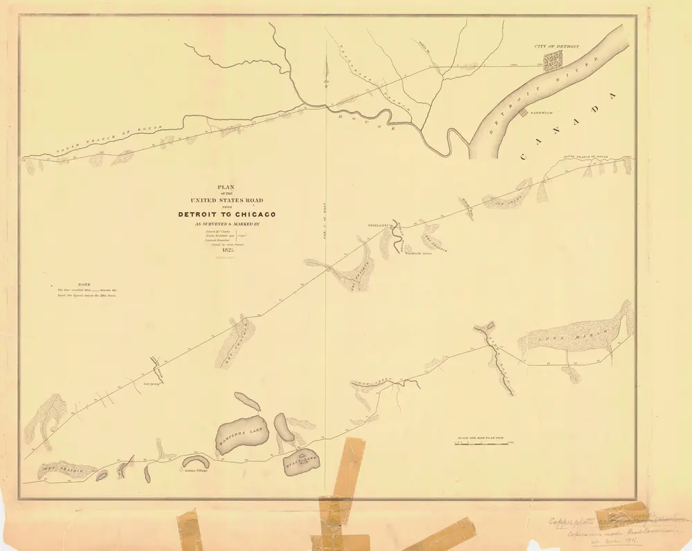 Plan of the United States Road From Detroit to Chicago