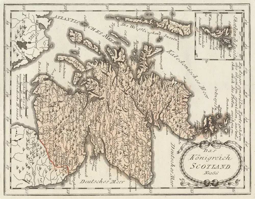 Das Königreich Scotland. Nro. 86. [Karte], in: Schauplatz Der Fünf Theile Der Welt, S. 190.