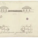 Heilanstalt Burghölzli, Sezier-, Portiergebäude und Garage: Nordansicht und Grundriss