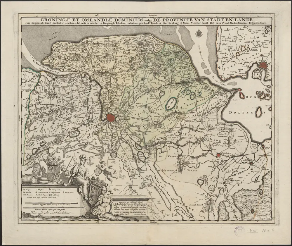 Groningae et Omlandiae Dominium vulgo De Provincie van Stadt en Lande, cum subjacent. territ. praefect. et tractibus