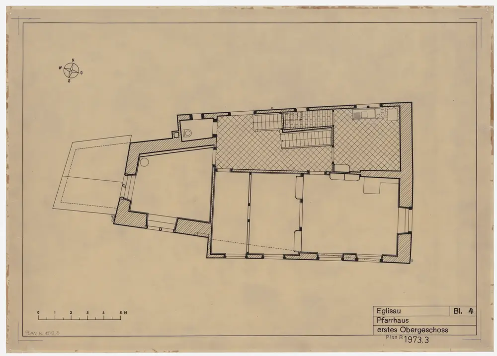 Eglisau: Pfarrhaus: 1. Stock; Grundriss (Nr. 4)