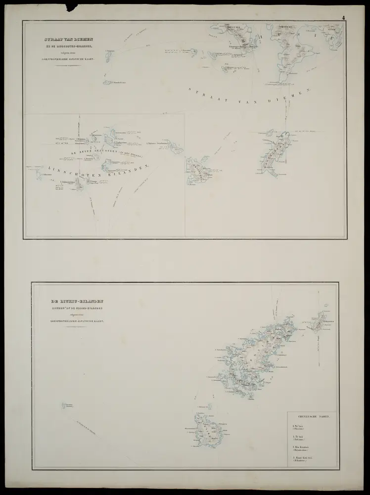 Blad 4. Straat van Diemen, Liukiu-eilanden.