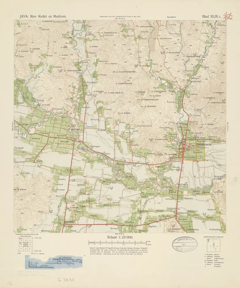 [Trenggalek] : opgenomen door den Topografischen Dienst in 1914-1918 / Topografische Dienst