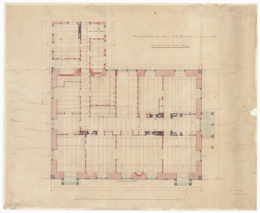 Goedecke-Haus, Seefeldstrasse 9: 1. Stock; Grundriss