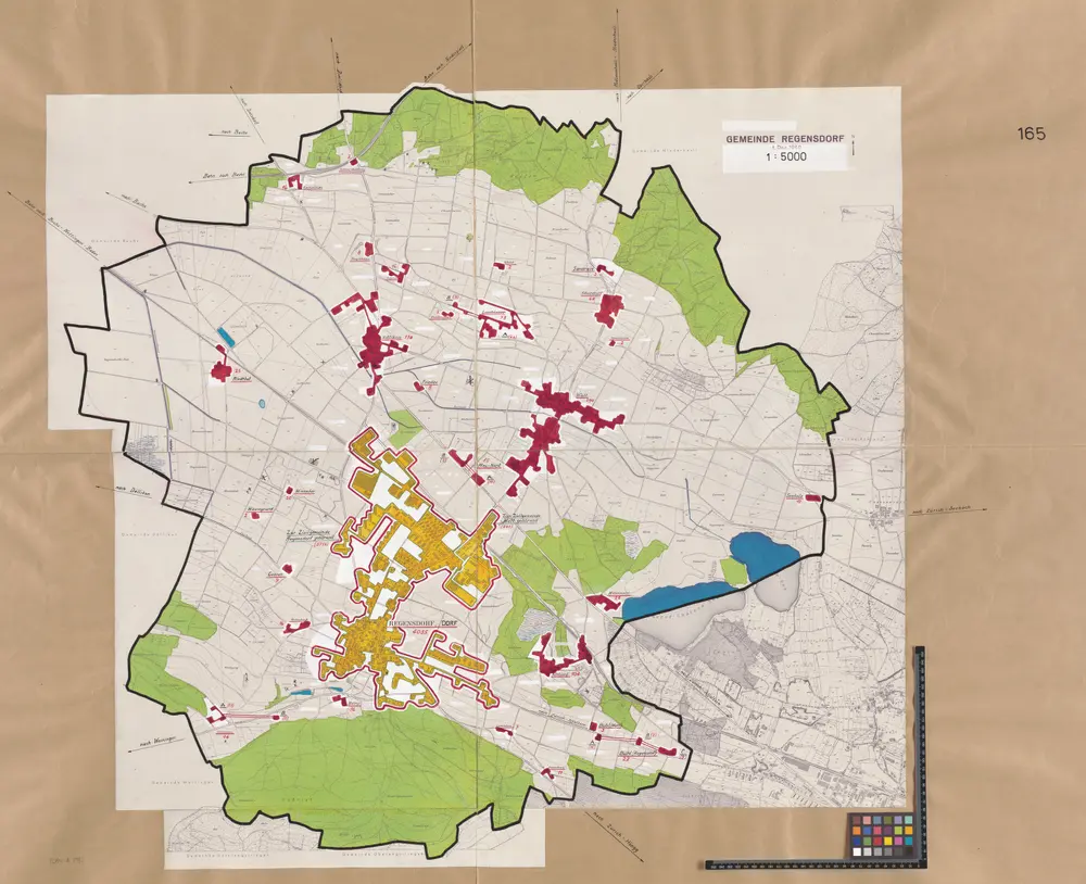 Regensdorf: Definition der Siedlungen für die eidgenössische Volkszählung am 01.12.1960; Siedlungskarte Nr. 165