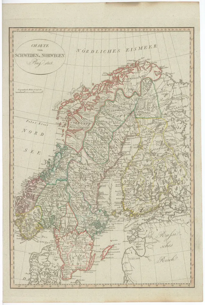 CHARTE von SCHWEDEN u. NORWEGEN