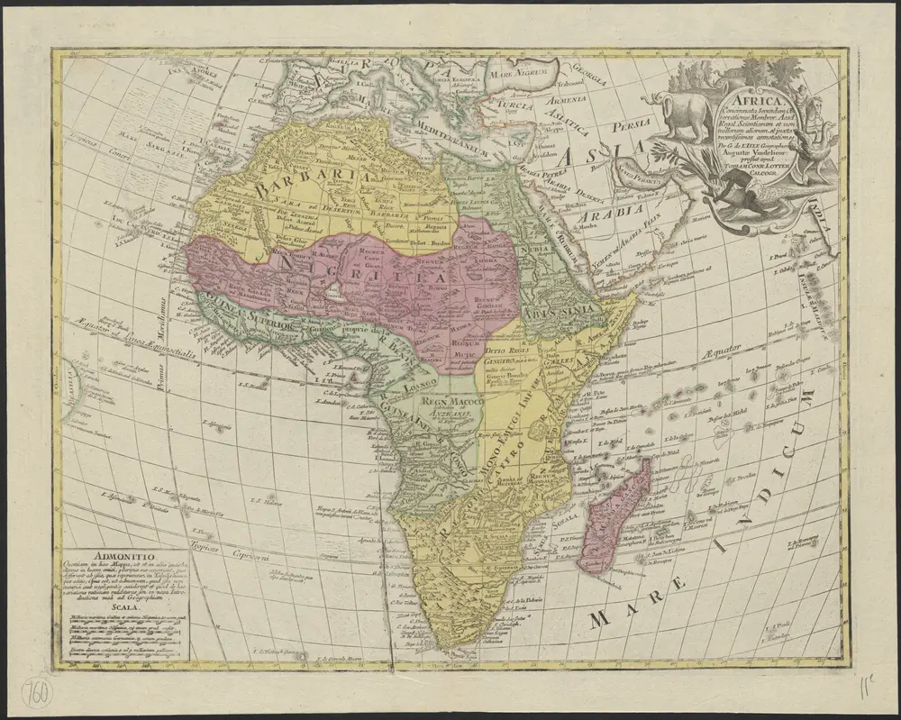 Africa : concinnata secundum observationes membror. Acad. Regal. Scientiarum, et nonmillorum aliorum, et juxta recentissimas annotationes