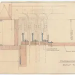 Neubühl, Landwirtschaftliche Schule Strickhof: Detail in der Höhe des Sturzes; Schnitt