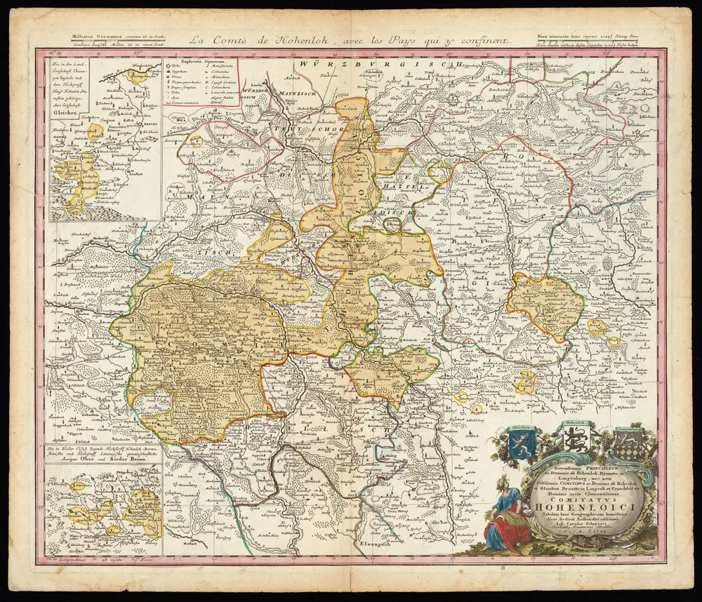 HStAS N 100_Nr. 108_ : "Hohenloici Tabulam hanc Geographicam humillime dicat ..."