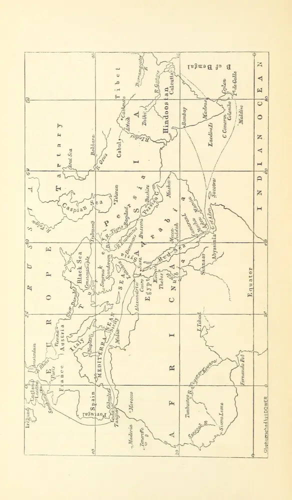 [The Anglo-Indian Passage, homeward and outward; or a Card for the Overland Traveller from Southampton, to Bombay, Madras and Calcutta. With letters descriptive of the homeward passage, and notices of Gibraltar, Malta, etc.]