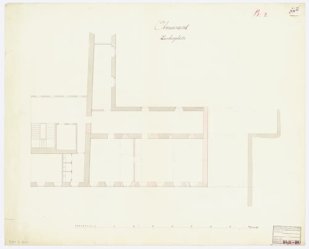 Obmannamt, Zwischengebäude: Grundriss