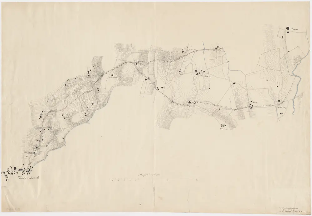 Wädenswil, Schönenberg: Projektierte Strasse; Grundriss