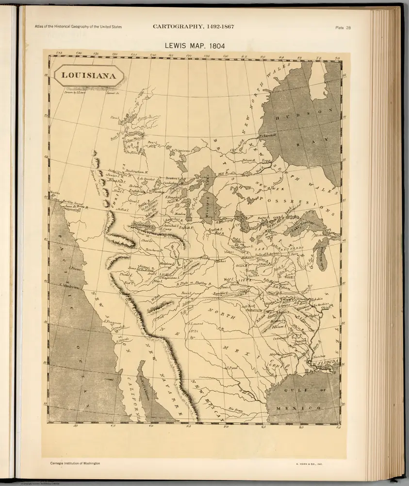 Plate 28.  Facsimile Cartography 1492-1867.  Lewis Map, 1804.