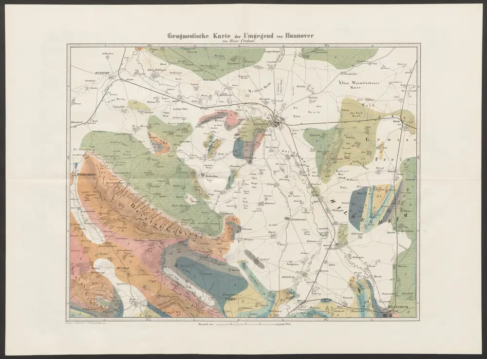 Geognostische Karte der Umgegend von Hannover