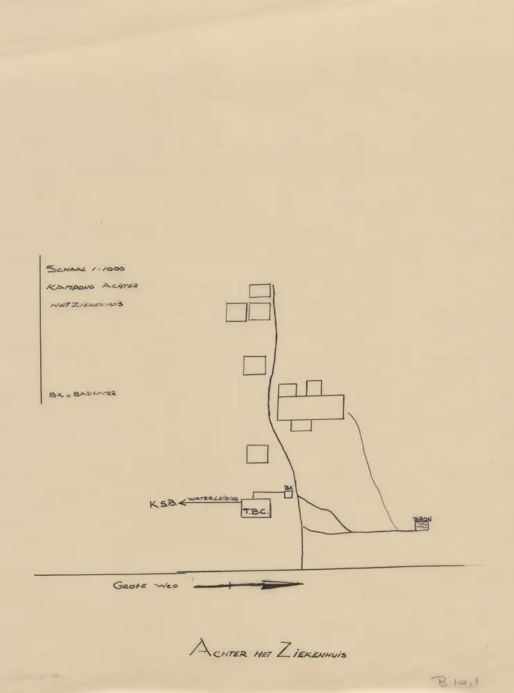 [Kampong] achter het ziekenhuis [in Hollandia]