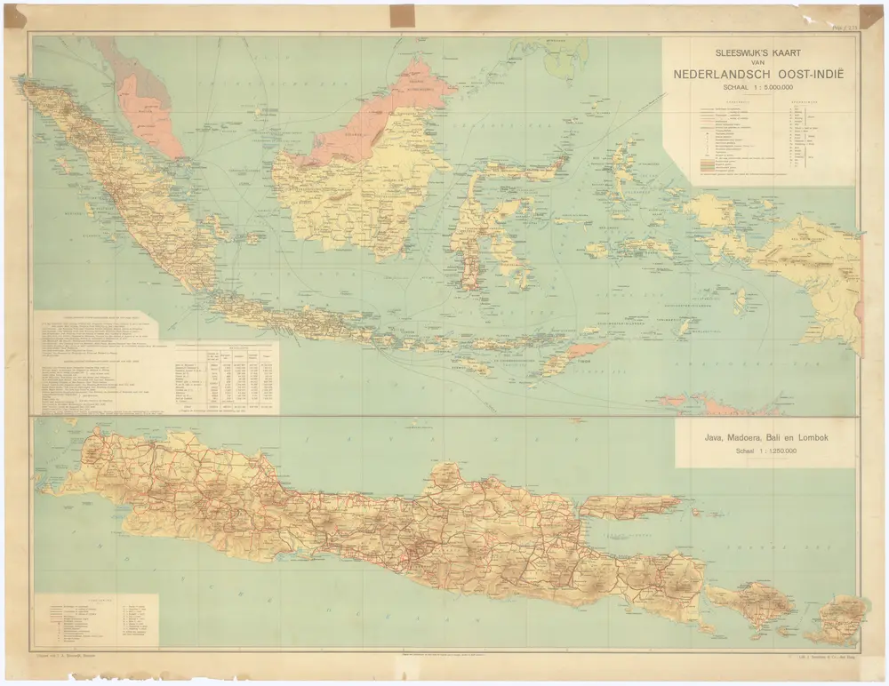 Sleeswijk's Kaart van Nederlandsch Oost-Indië