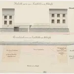 Zürich: Schipfe, bewilligte Landanlage von Herrn Bluntschli; Ansicht und Grundriss (Zürichsee-Abfluss Nr. 10)