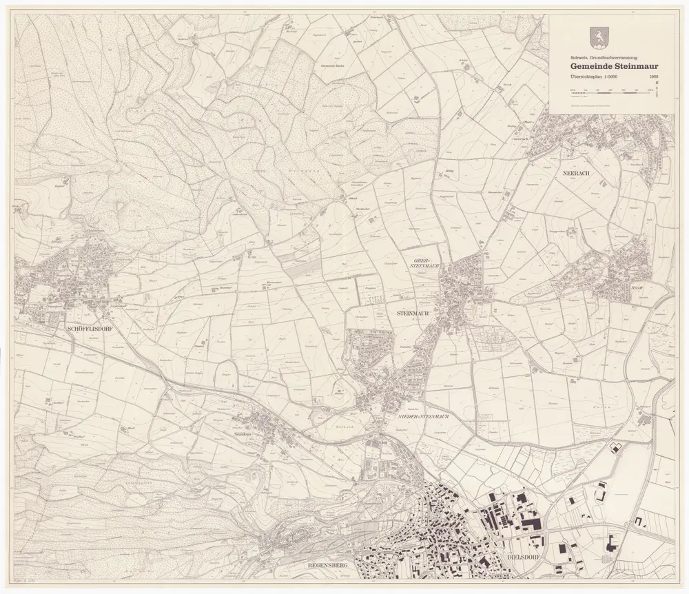 Steinmaur: Gemeinde; Übersichtsplan (Schweizerische Grundbuchvermessung)