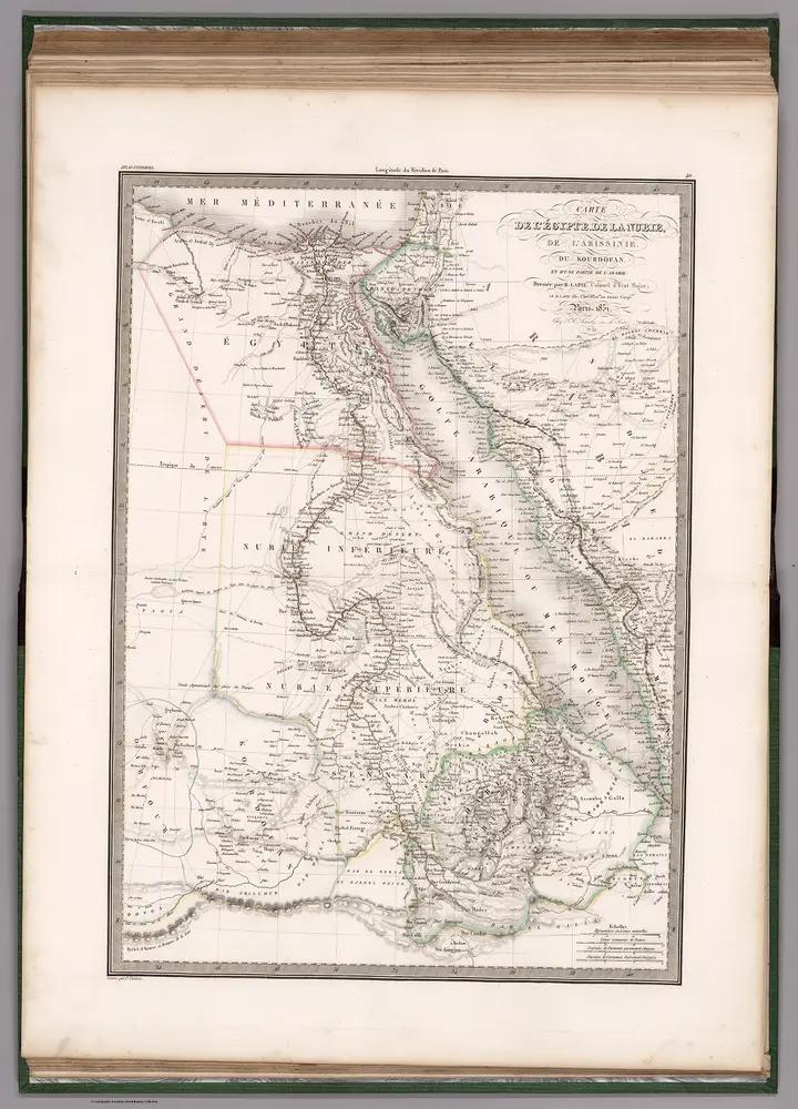 Carte de l'Egypte, de la Nubie, de l'Abissinie