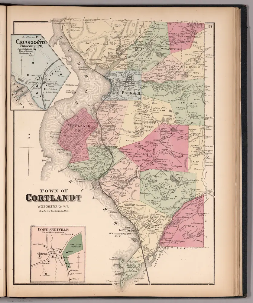 Town of Cortlandt, Westchester County, New York.  (insets) Cortlandtville.  Crugers Sta., Boscobel P.O.