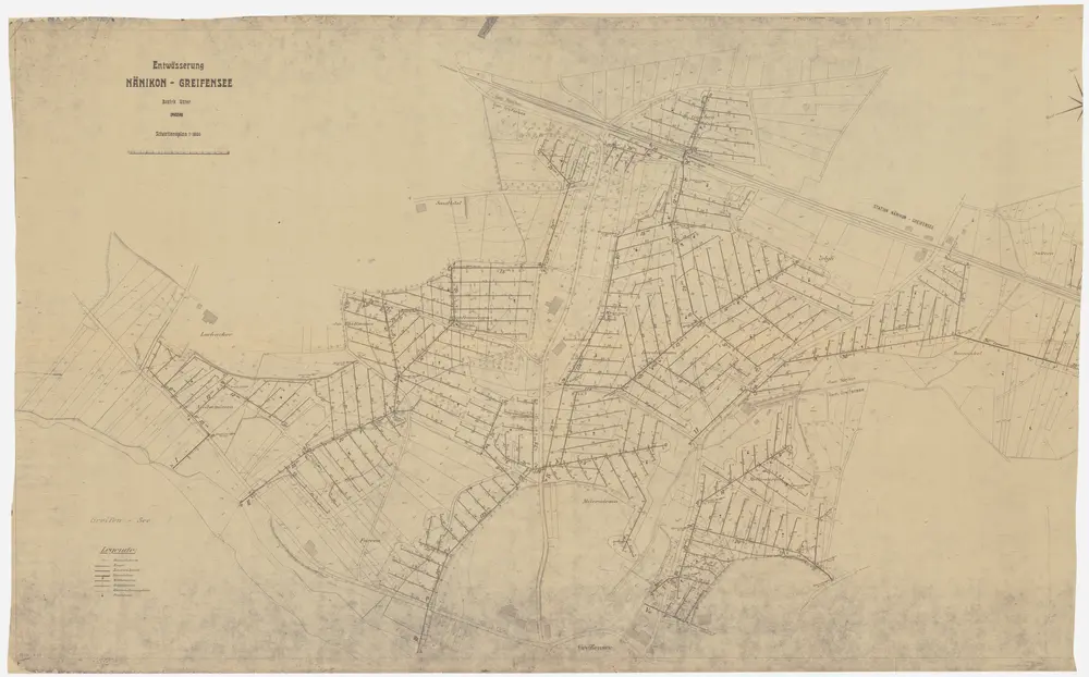 Uster, Greifensee: Entwässerung in Nänikon und Greifensee; Situationsplan