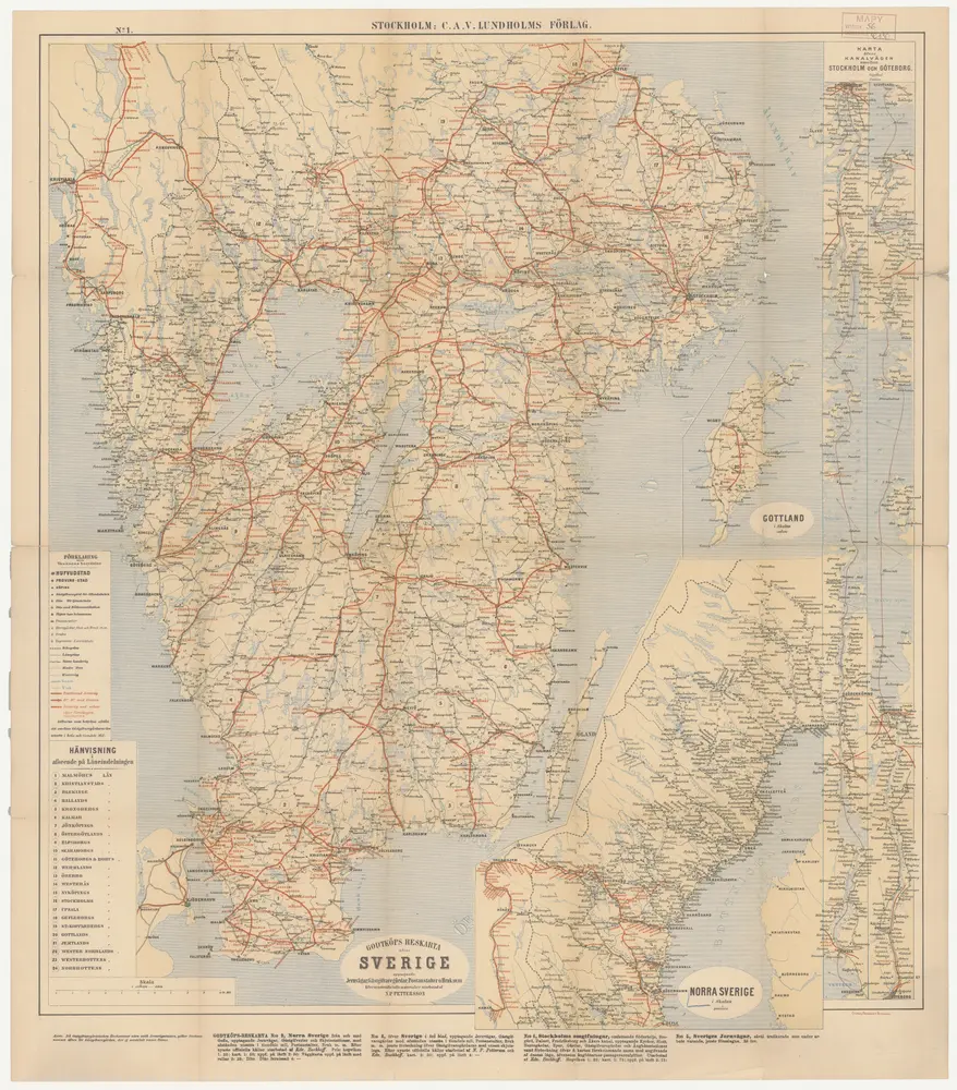 Godtköps reskarta öfver Sverige