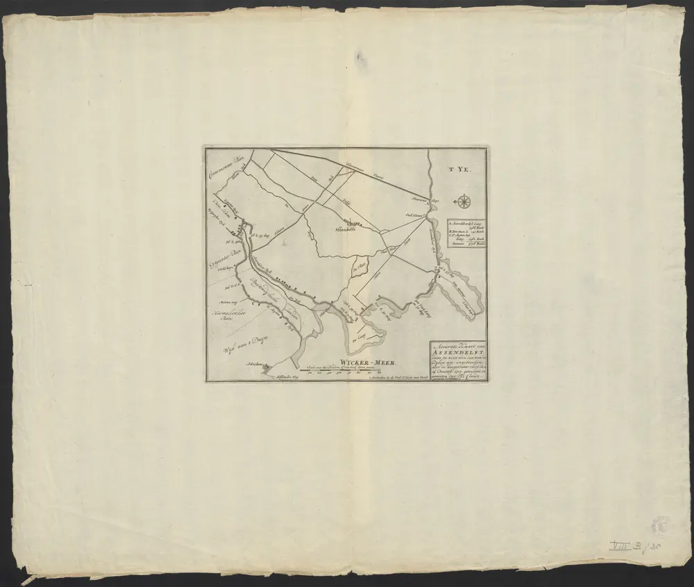 Accurate kaart van Assendelft : daar in men sien kan waar de dijken sijn ingebrooken, door de hoogewater-vloet, den 25 December 1717