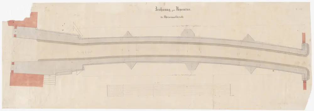 Rheinau: Zu reparierende Rheinkanalbrücke; Grundriss