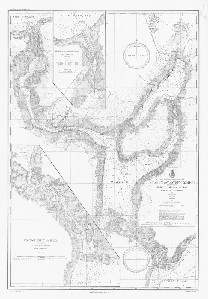 Keweenaw Waterway Mich Including Torch Lake and Canal Lake Superior