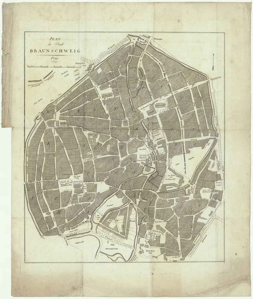 Plan der Stadt Braunschweig