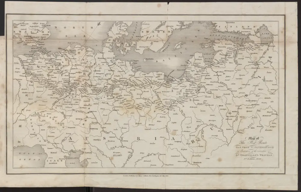 Map of the Post-Route to & from St. Petersburgh