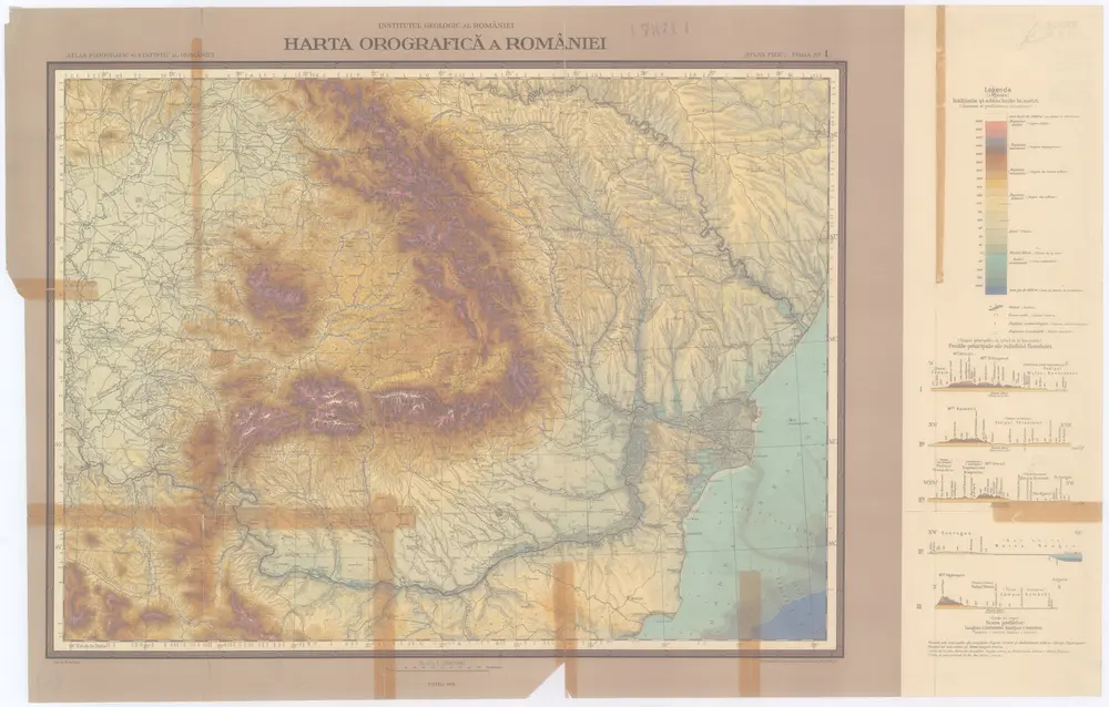 Harta orografică a României