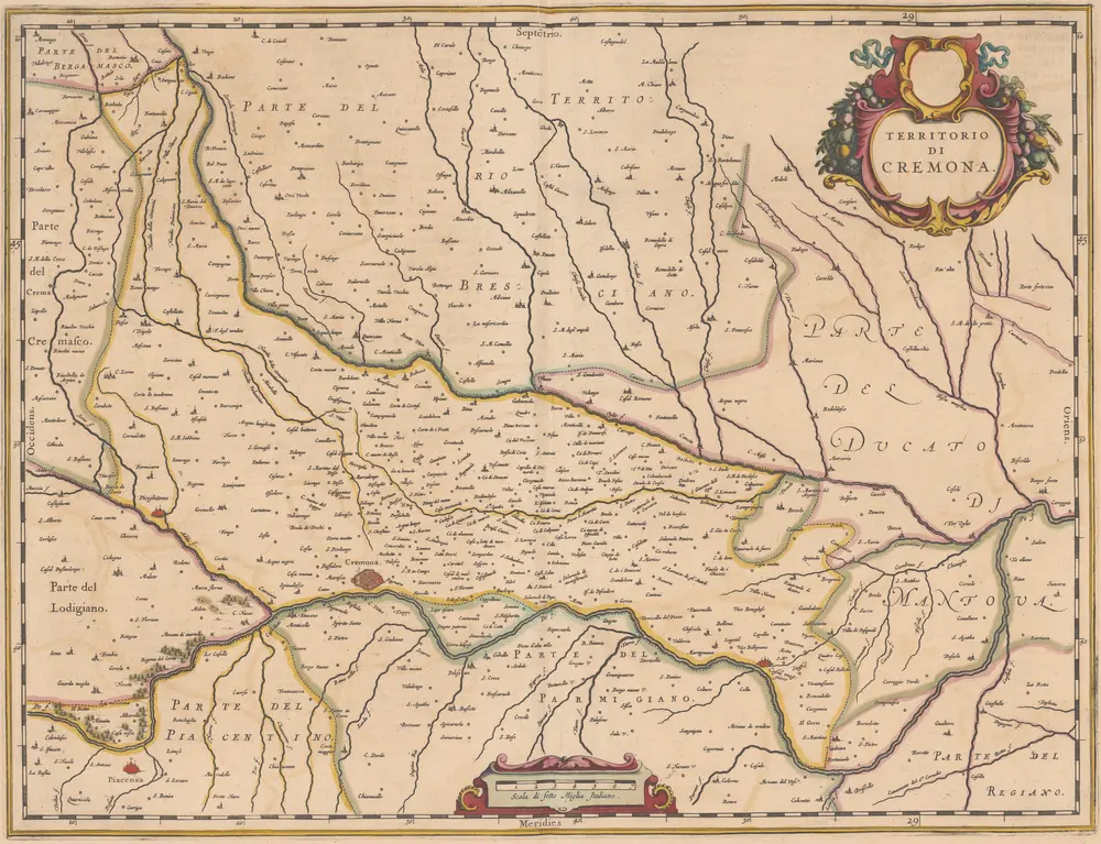 Territoria Di Cremona. [Karte], in: Novus Atlas, das ist, Weltbeschreibung, Bd. 3, S. 84.