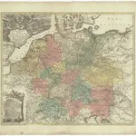 Mappa geographica exhibens postas omnes tam vehiculares quam veredarias totius Germaniae