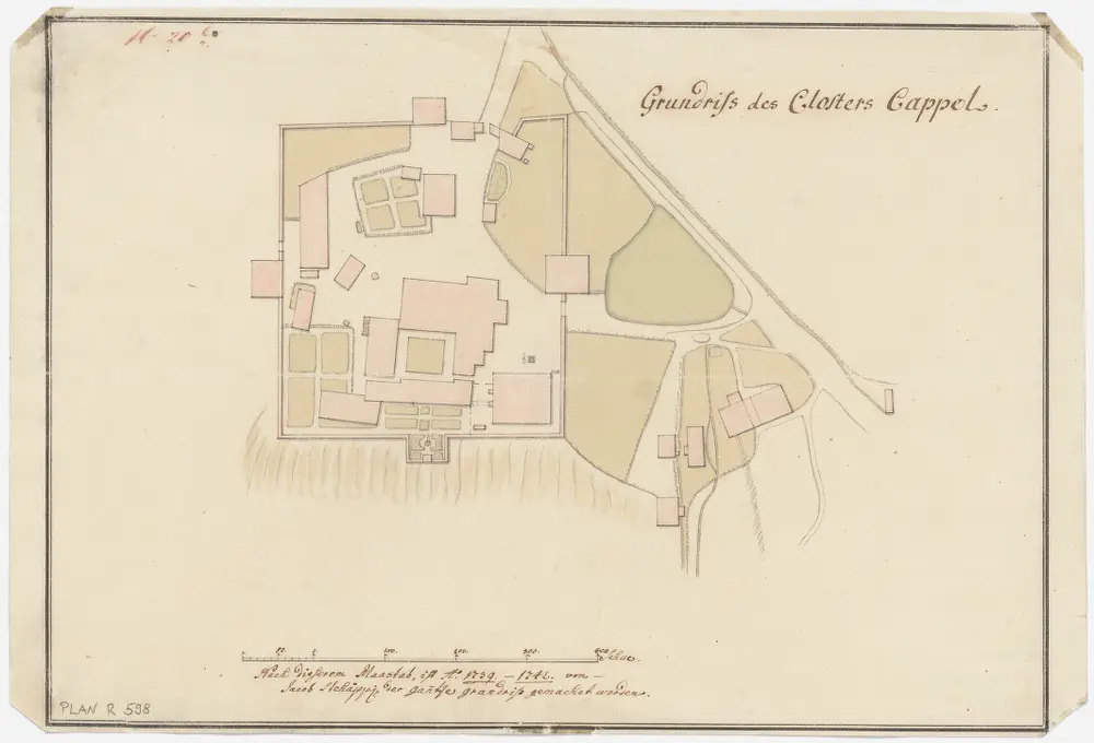 Kappel am Albis: Kloster und Umgebung; Grundriss