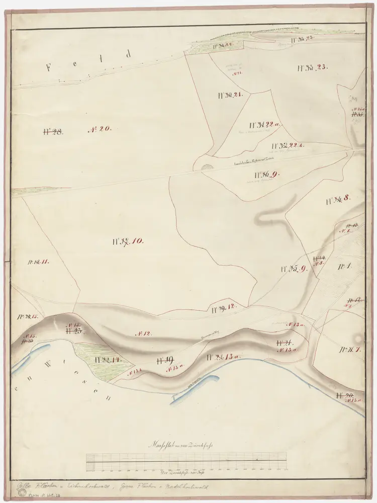 Bülach, Bachenbülach, Hochfelden: Gemeindewaldungen Bülach und Bachenbülach: Bülach: Hard; Grundriss (Blatt II)