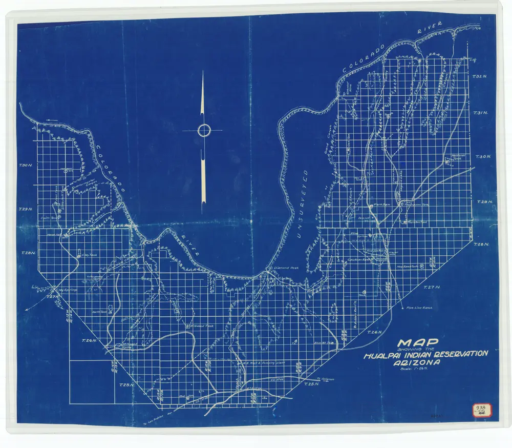 Map Showing the Hualpai Indian Reservation Arizona