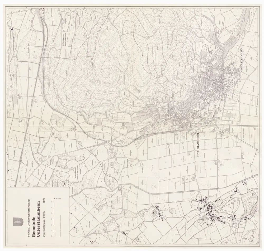 Unterstammheim: Gemeinde; Übersichtsplan (Schweizerische Grundbuchvermessung)