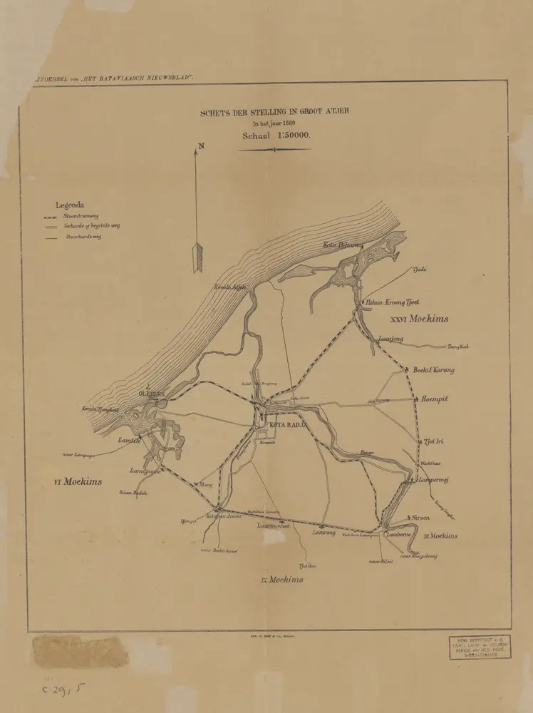 Schets der stelling in Groot-Atjeh : in het jaar 1889