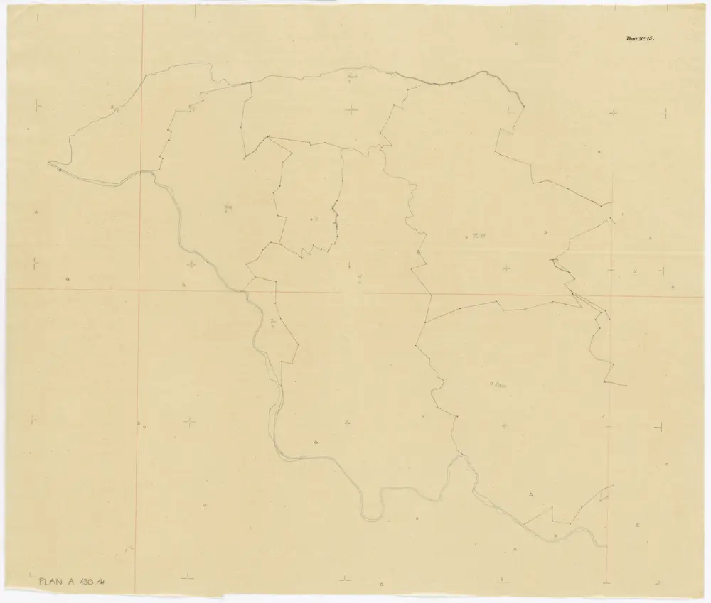 Vorlagen für die Topographische Karte des Kantons Zürich (Wild-Karte): Pausen mit Gemeindegrenzen: Blatt 15: Winterthur und umliegende Gemeinden