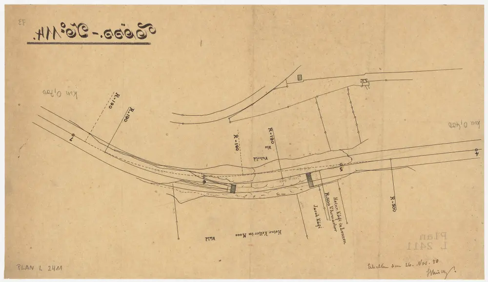 Fischenthal: Töss unterhalb der Station bei Steg; Situationsplan (Töss-No. 114)