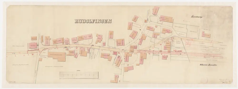 Trüllikon: Projektierte Strasse durch Rudolfingen; Situationsplan