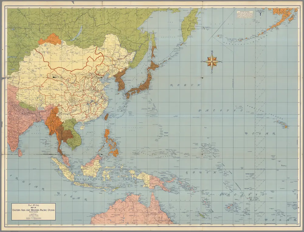 Rand McNally map of Eastern Asia and Western Pacific Ocean