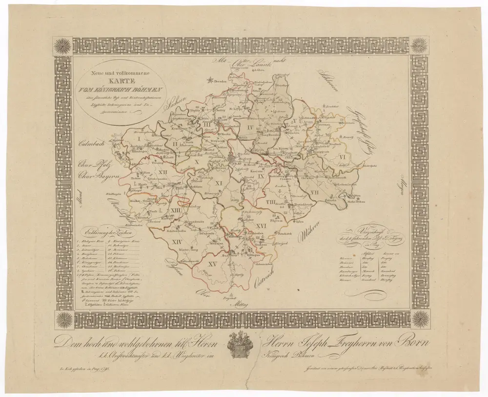 Neue und vollkommene Karte vom Köngreich Böhmen