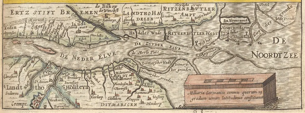 Nobilis Fluvius Albis [Karte, Teil 2], in: Atlas Minor [2. Teil], S. 208.