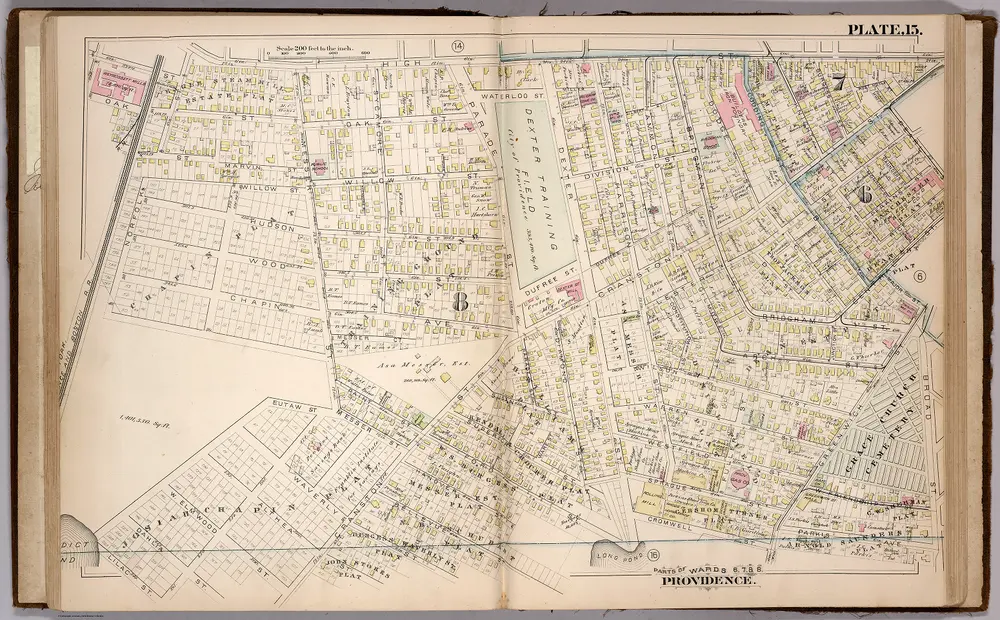 Plate 15.  Parts of Wards 6, 7, & 8, Providence.