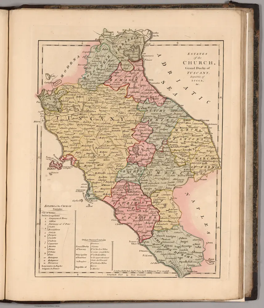 Estates of the Church, Grand Duchy of Tuscany, Republic of Lucca &c.