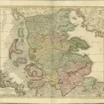 mapa z atlasu "Atlas compendiarius quinquaginta tabularum geographicarum Homannianarum :"