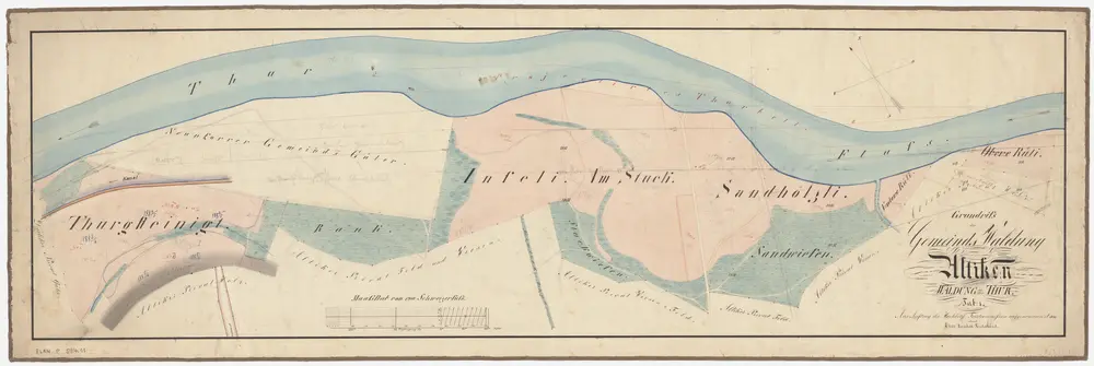 Altikon: Gemeindewaldung: Thurgsteinig, Rank, Inseli, Stuck, Stuckwiesen, Sandhölzli, Sandwiesen, Rüti; Grundriss (Tab. 1)