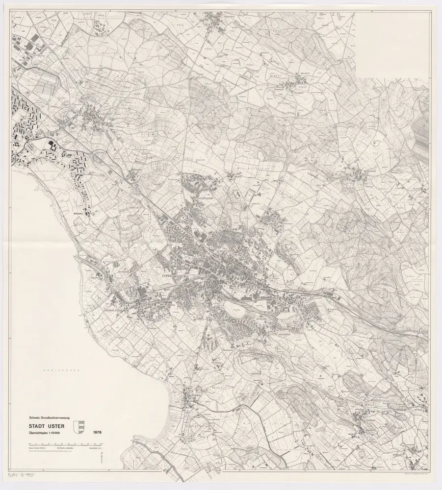 Uster: Gemeinde; Übersichtsplan (Schweizerische Grundbuchvermessung)